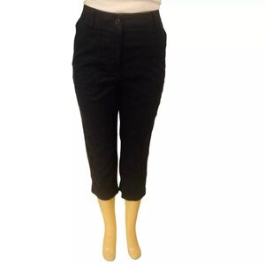 Talbots Sz 6P Highwaist Pocket Crop Blue Pants